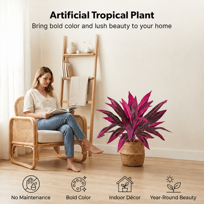 🔥 Last Day 60% OFF 🌿 UV-Resistant Artificial Boston Fern & Dragon’s Blood Tree Plants for Patio, Porch & Home Decor