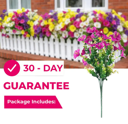 🔥 On Sale Only Today 🌸 UV Resistant Artificial Petunias Flowers for Planters, Patio, Garden & Home Decor, Outdoor & Indoor