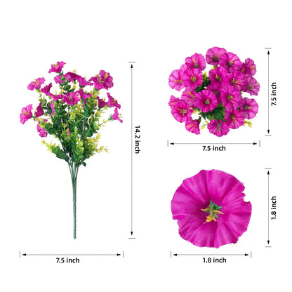 🔥 On Sale Only Today 🌸 UV Resistant Artificial Petunias Flowers for Planters, Patio, Garden & Home Decor, Outdoor & Indoor