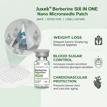 New 2026 Upgrade: Juxek® Berberine 10-in-1 Nano Microneedle Patch with Science-Backed Formula