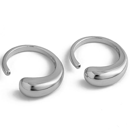 خاتم هندسي، خاتم ذو تجويف مفتوح، خاتم إصبع السبابة، خاتم منحني من معدن الحمم البركانية