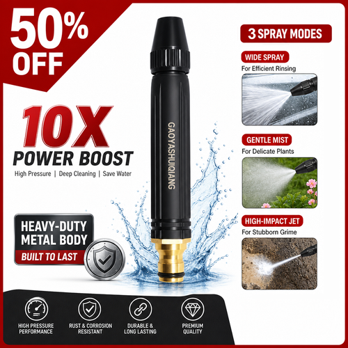 🚿50% OFF – High-Pressure Power Washer for Car & Garden! 💦🚗 10X Power Boost | 3 Spray Modes | Heavy-Duty Metal Body