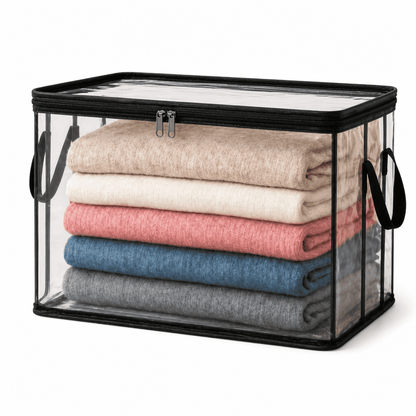 🔥Last Day 49% OFF📦Portable Large Heavy-Duty Thick Plastic Clear Storage Box with Hinged Lid | Home, Travel & Camping