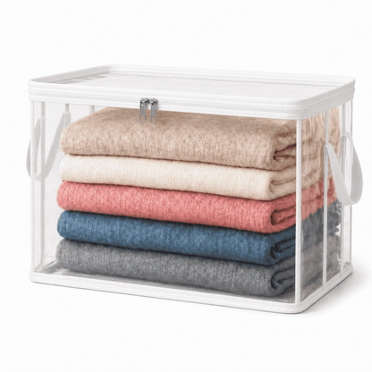 🔥Last Day 49% OFF📦Portable Large Heavy-Duty Thick Plastic Clear Storage Box with Hinged Lid | Home, Travel & Camping