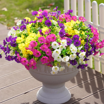 🔥 On Sale Only Today 🌸 UV Resistant Artificial Petunias Flowers for Planters, Patio, Garden & Home Decor, Outdoor & Indoor