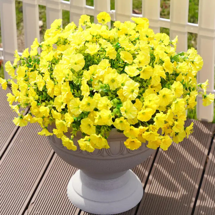 🔥 On Sale Only Today 🌸 UV Resistant Artificial Petunias Flowers for Planters, Patio, Garden & Home Decor, Outdoor & Indoor
