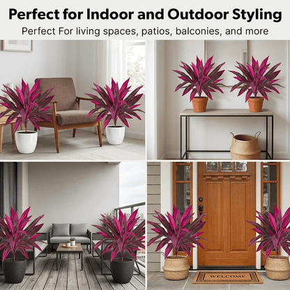 🔥 Last Day 60% OFF 🌿 UV-Resistant Artificial Boston Fern & Dragon’s Blood Tree Plants for Patio, Porch & Home Decor